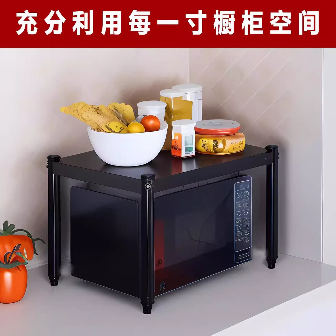 单层圆管置物架家用厨房用碳钢防锈多层多功能加厚储物架鱼缸阳台