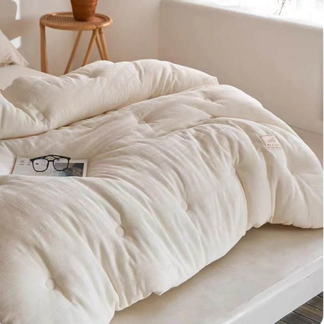 雯姐家2025新款全棉双层纱提花被芯春秋被冬被子母被图片仅供参考