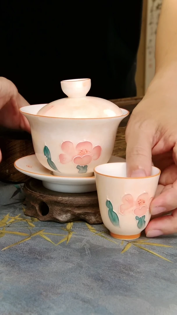 亘古茶具福利分享@三才盖碗带一杯
