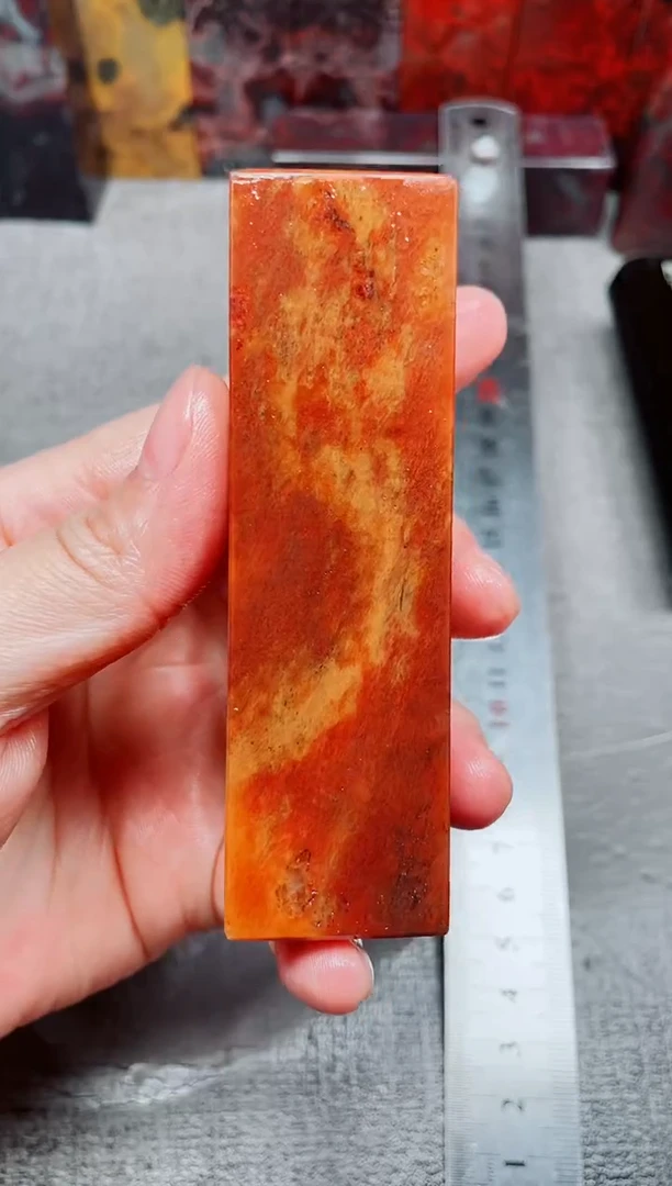 桂林鸡血玉素章3.0左右13