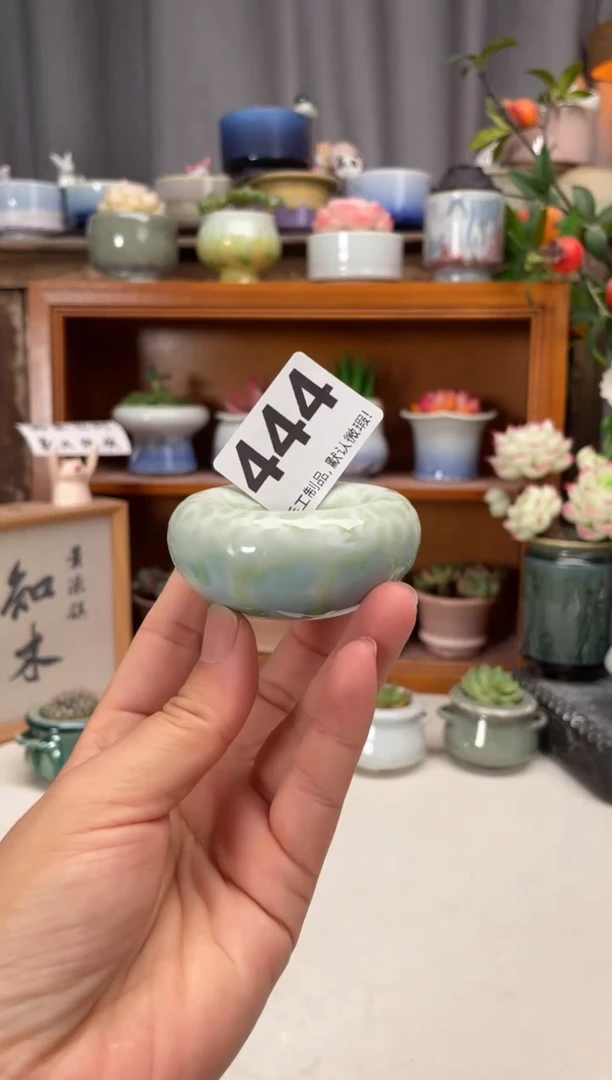 瓷片444知木小芳花盆