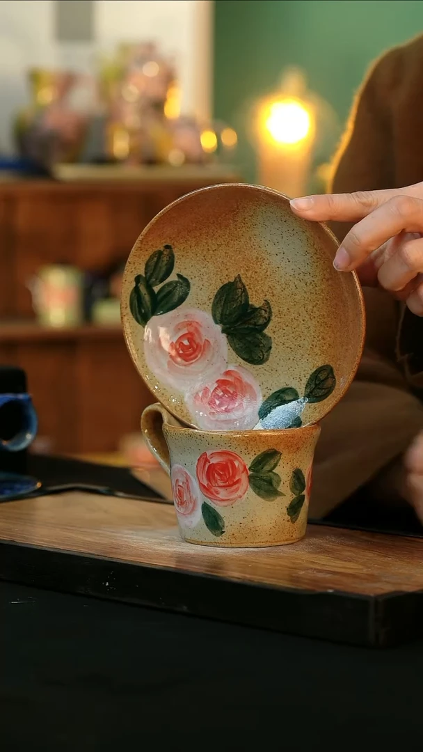 【闪购商品】杯手绘心瓷陶瓷浮力