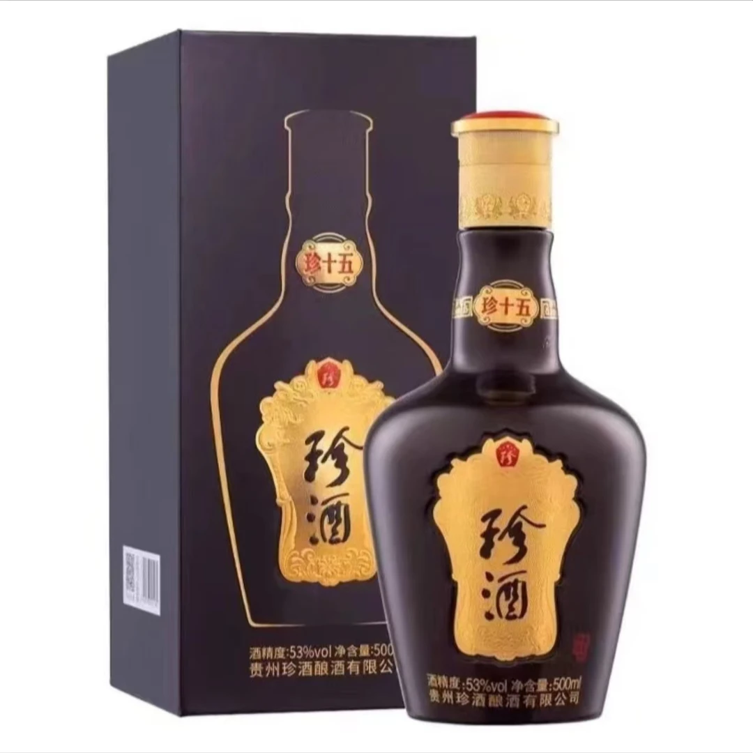 珍酒珍十五酱香型白酒53度500ml单瓶装