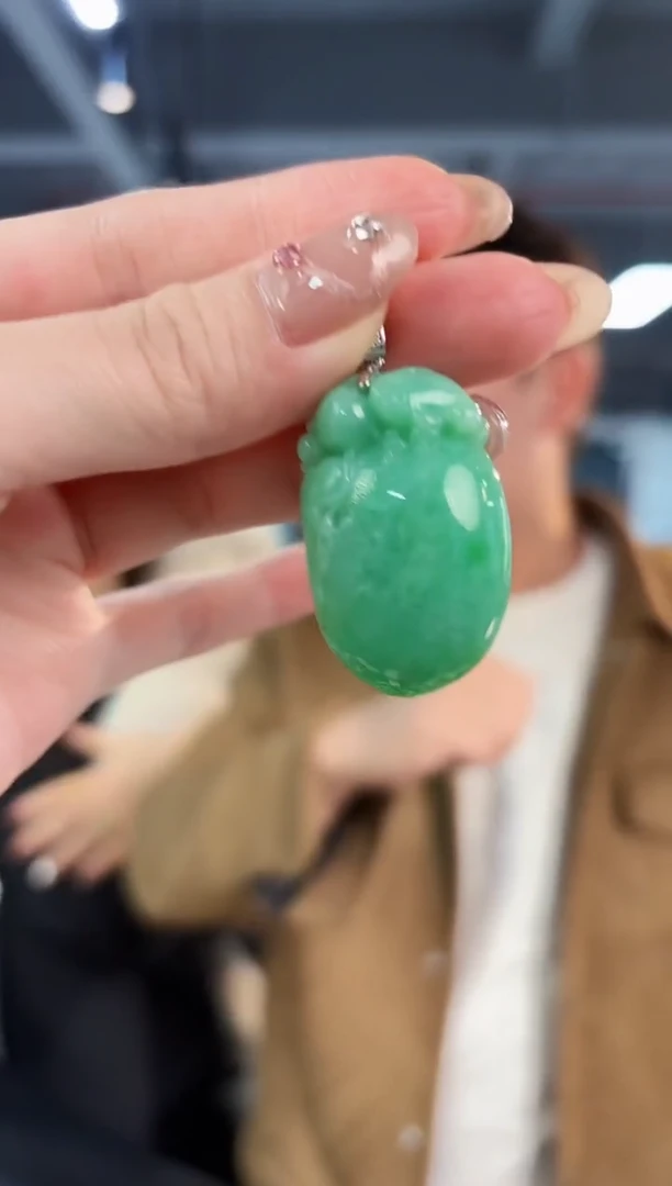 【闪购商品】翡翠颈饰18K金镶嵌缅料A货/支持复检/一件