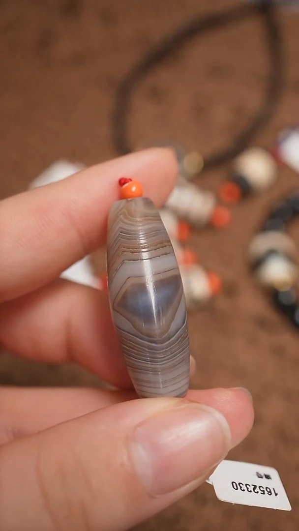 未镶嵌颈饰玛瑙/玉髓蚀花玛瑙珠定制编绳