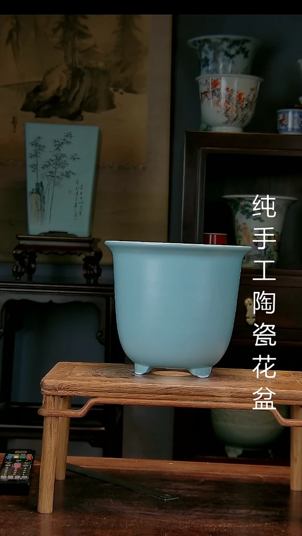 景德镇手工陶瓷花盆