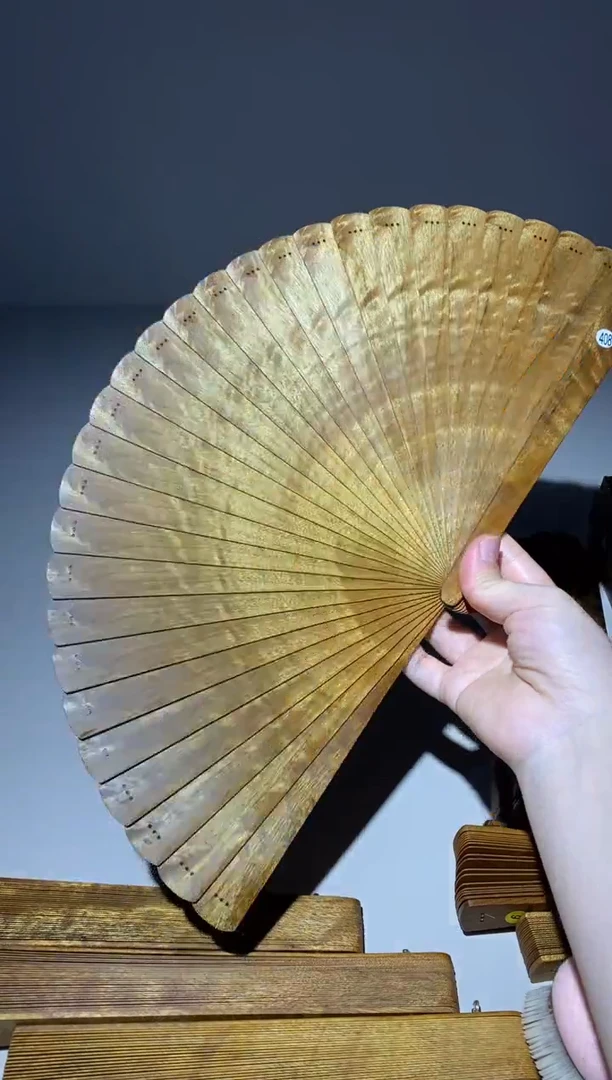 金丝楠21cm金丝楠木小叶桢楠扇408