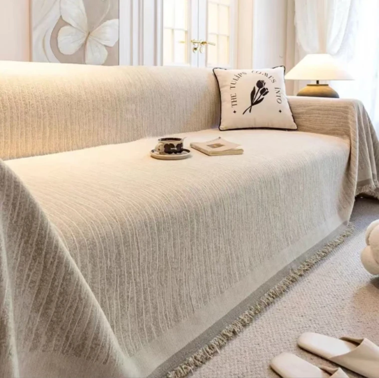 【初晨】新款加厚防猫抓万能通用型沙发巾一片式全盖雪尼尔