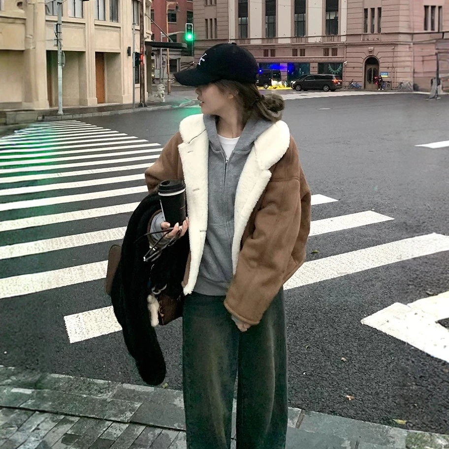 赵露思“许妍 许我耀眼”同款外套韩版环保仿皮草外套女秋冬保暖