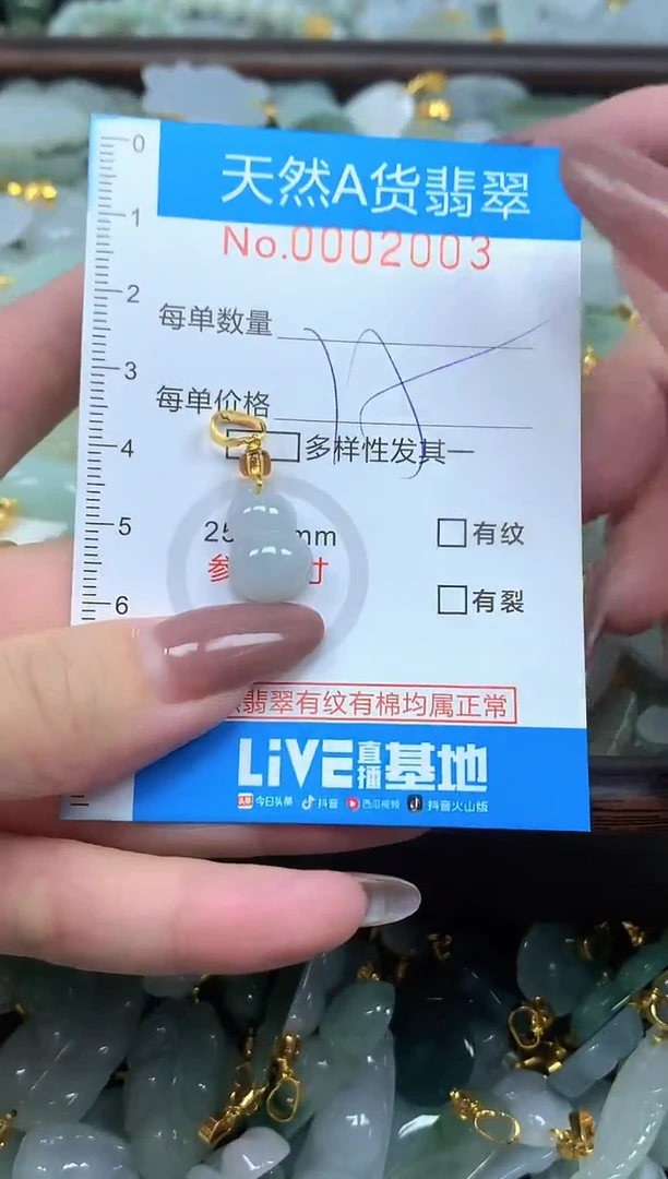 颈饰未镶嵌翡翠净货挂件-2003