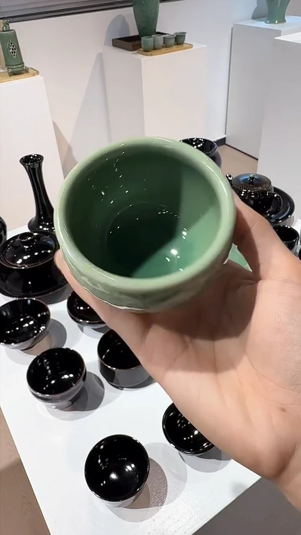 青瓷手工茶器包邮