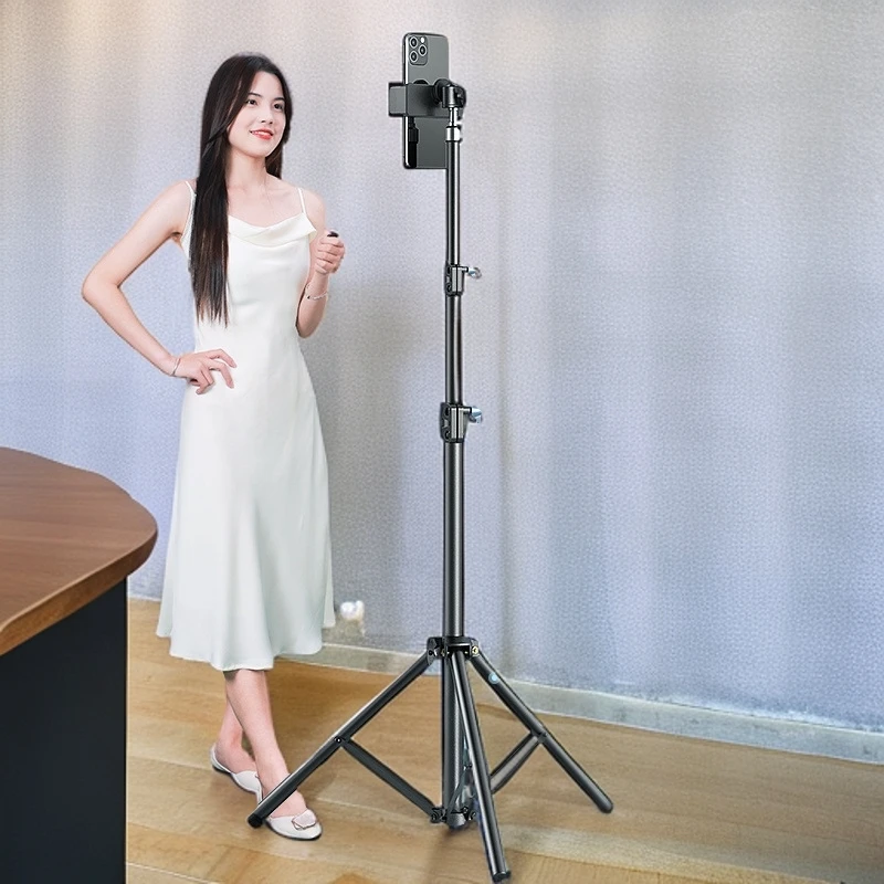 碳素钢加粗手机支架直播懒人三脚架床头碳素钢户外便携落地拍摄