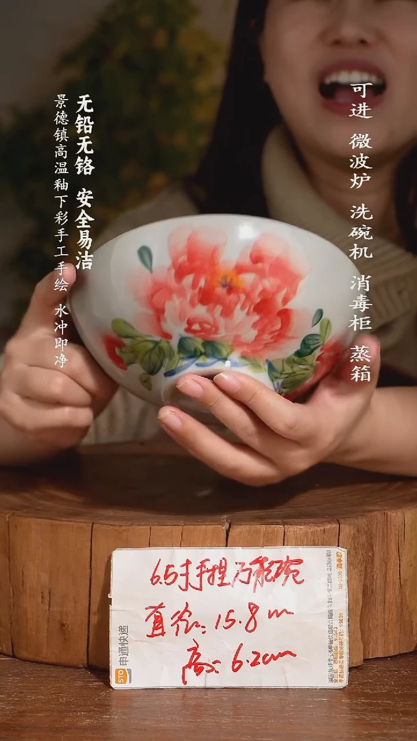碗瓷景德镇高温瓷釉下彩手绘陶瓷