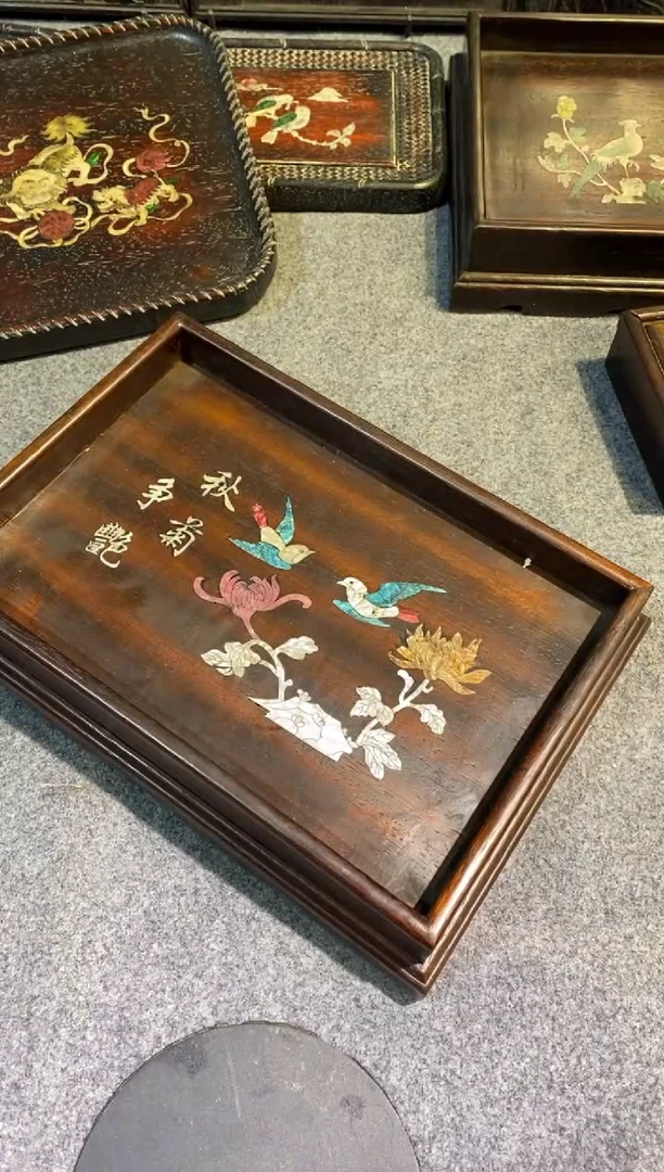 木紫檀拆件雕刻板以直播间实物为准微瑕老物件