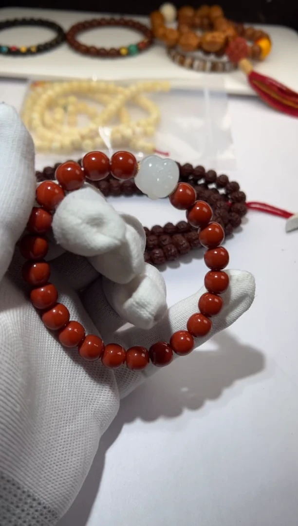 【闪购商品】南红玛瑙手串合金南红单圈手串