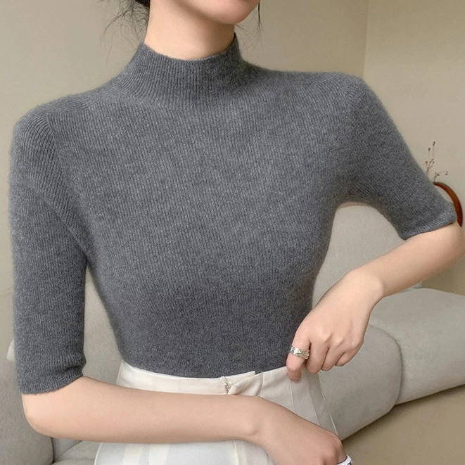 2025秋冬一线成衣女短袖西装内搭半袖五分袖中袖修身百搭高级感夏