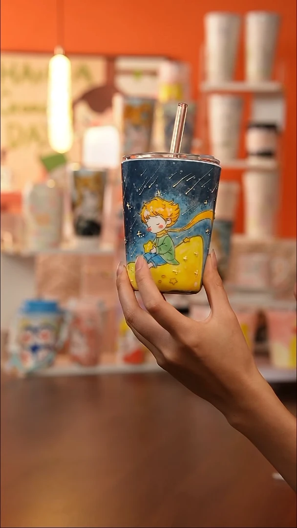景德镇手工手绘万花文创陶瓷杯