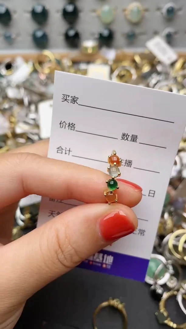 银S925镶嵌戒指翡翠.374