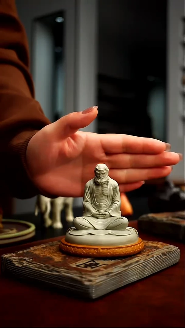 9公分松花石达摩