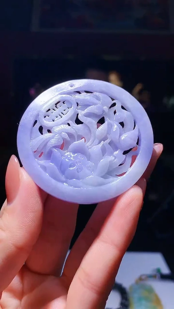 【闪购商品】定制翡翠未镶嵌1034hm-毛货挂件30