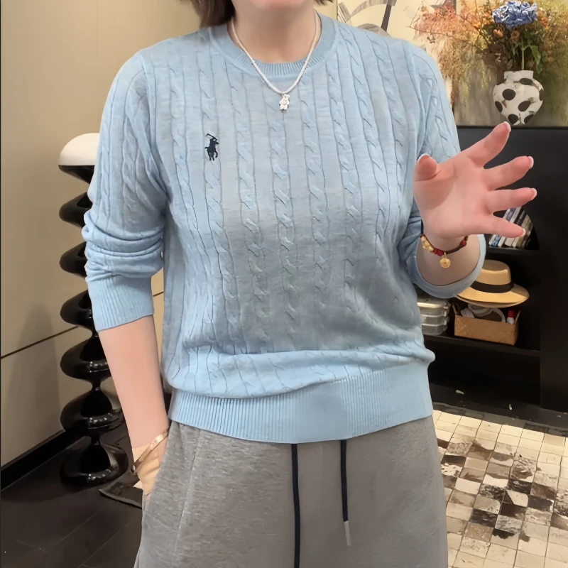 2025年秋冬新款休闲遮肉显瘦妈妈装洋气高端时尚百搭长袖针织衫女