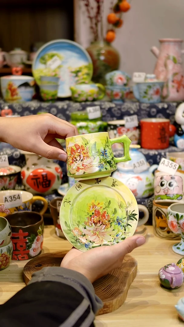 瓷片景德镇手绘釉下彩陶瓷
