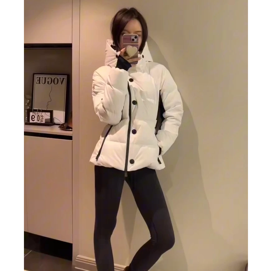 户外骑行服防风保暖中长款修身修腰绒绒服女款加厚