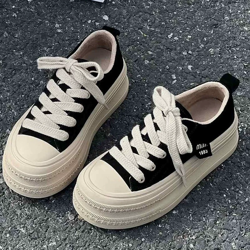 5cm厚底哦~加绒美拉德松糕厚底毛毛休闲鞋女板鞋2305