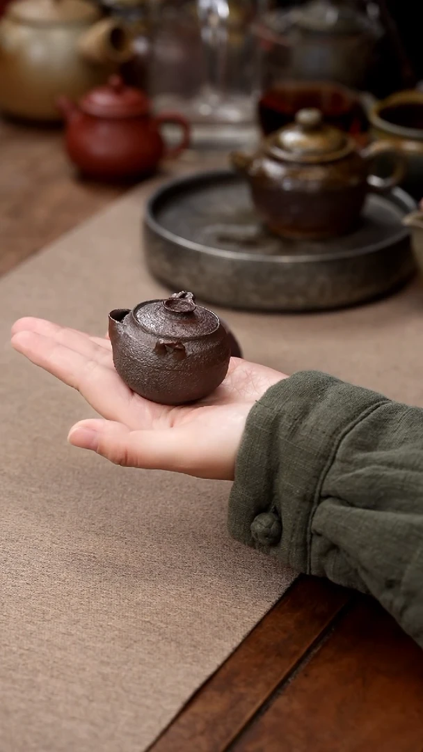 茶壶紫砂柴烧小紫宝