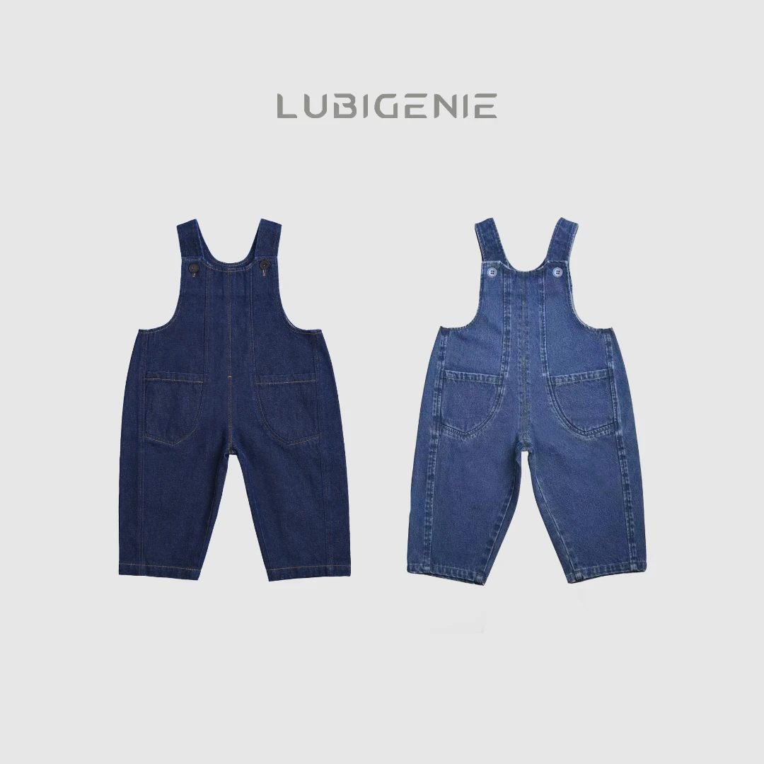 【潘先生高定】100%棉水洗牛仔背带裤裤婴儿衣服