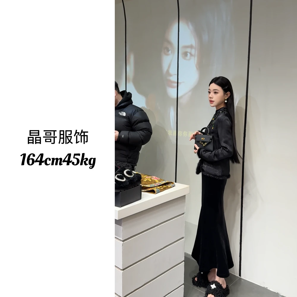 现货新款【闭月羞花】新中式休闲百搭显瘦人丝水貂毛国风上衣