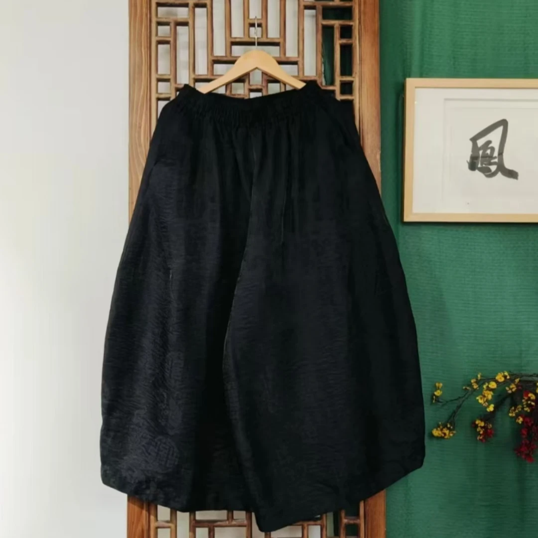 凤徕兮私人定制黑色福禄底全松紧花苞长裤 XK040-0618 单 94