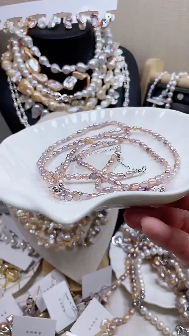 未镶嵌项链淡水珍珠【纯恬饰品】（多样性发货发一）