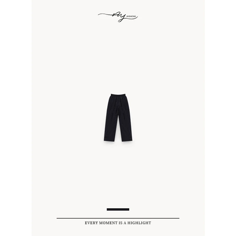 TXB 夏款休闲时尚松紧腰直筒休闲裤7203