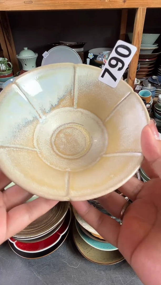 瓷片790窑变花瓣碗