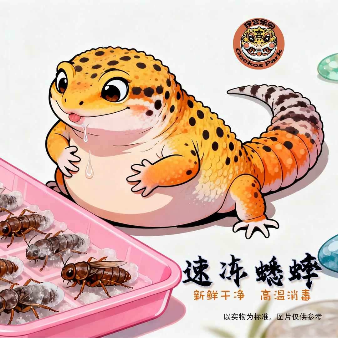 【守宫乐园】速冻蟋蟀鲜活干净冰冻蟋蟀豹纹睫角瘤尾守宫鬃狮蜥食物