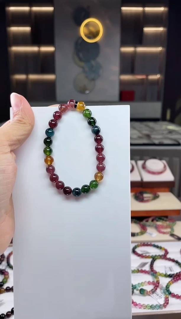 未镶嵌单圈手串碧玺（多样性发一条）Q