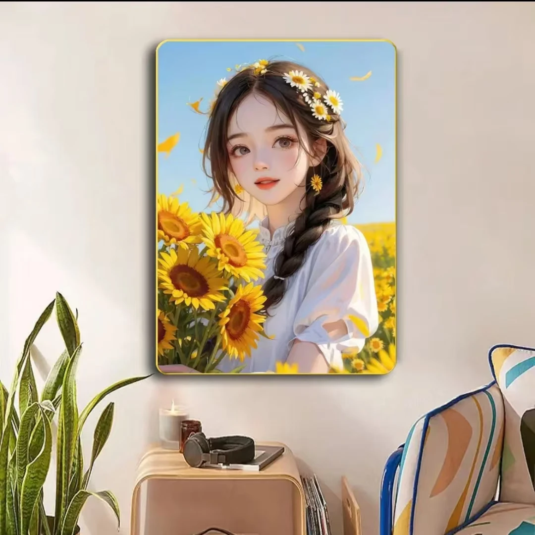 【向日葵女孩】608儿童房卧室装饰画客厅装饰画30*40福利款