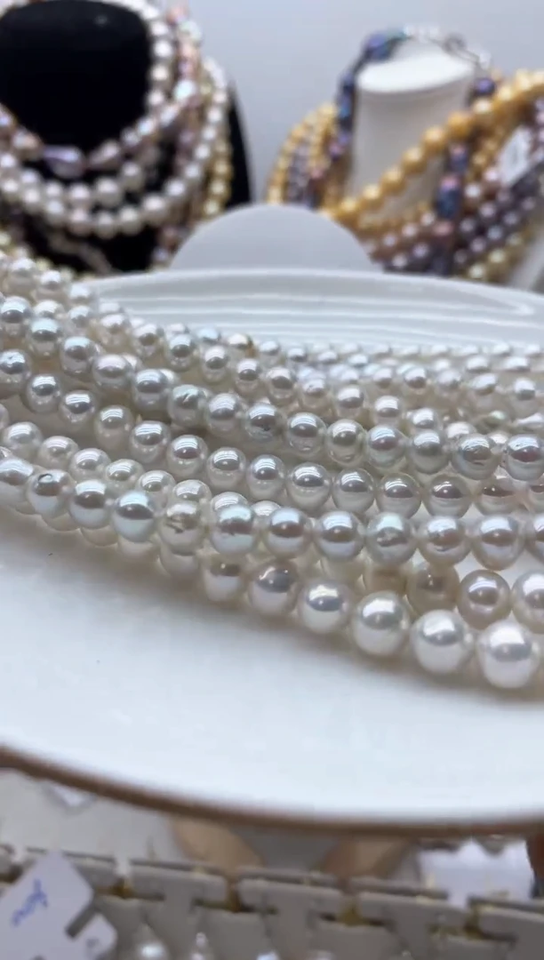 【闪购商品】淡水珍珠颈饰钛钢23