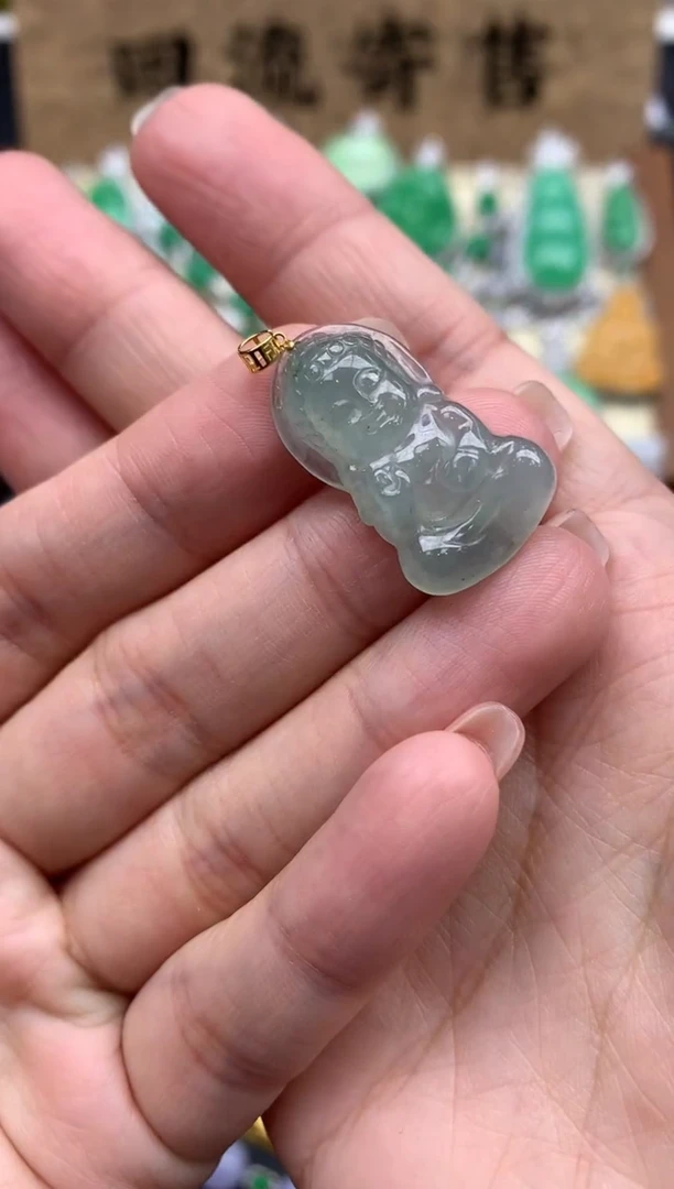 【闪购商品】翡翠颈饰18K金镶嵌19-中国好珍宝