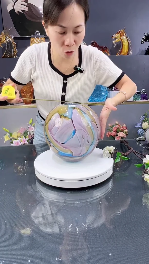琉璃水晶琉璃花瓶1个