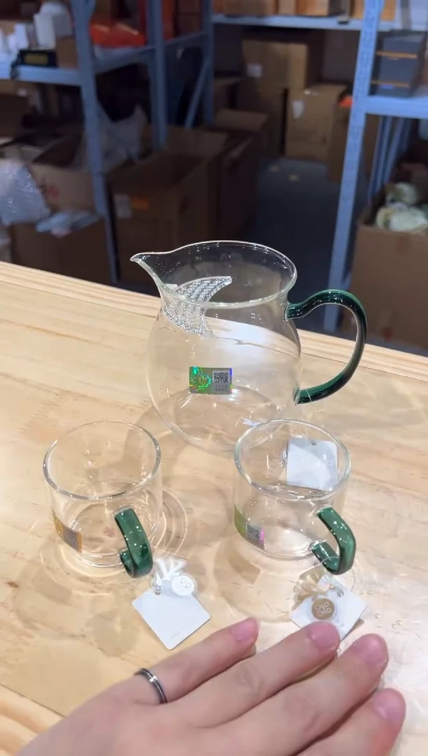 禾器-观禄煮茶器-墨绿色+清禾杯墨绿2只