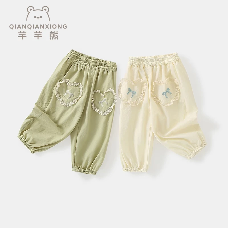 现货【公主驾到】5191夏装女宝束脚裤防蚊女童宽松松紧腰休闲裤