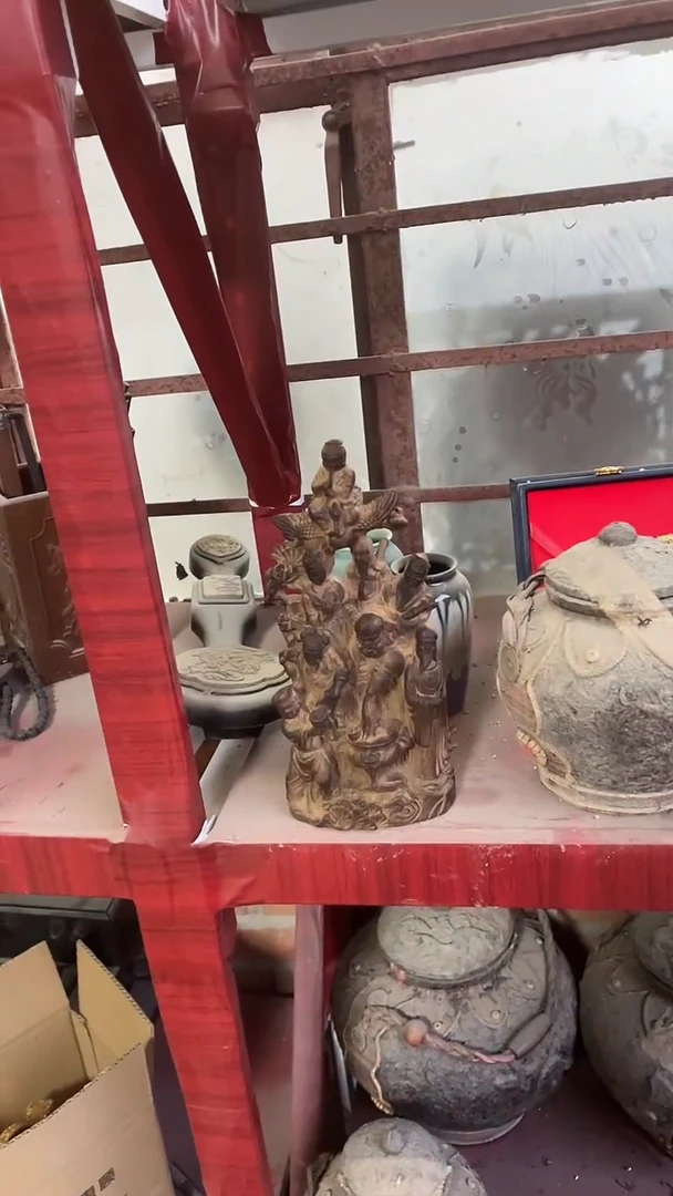 【闪购商品】木木雕新年快乐香木摆件