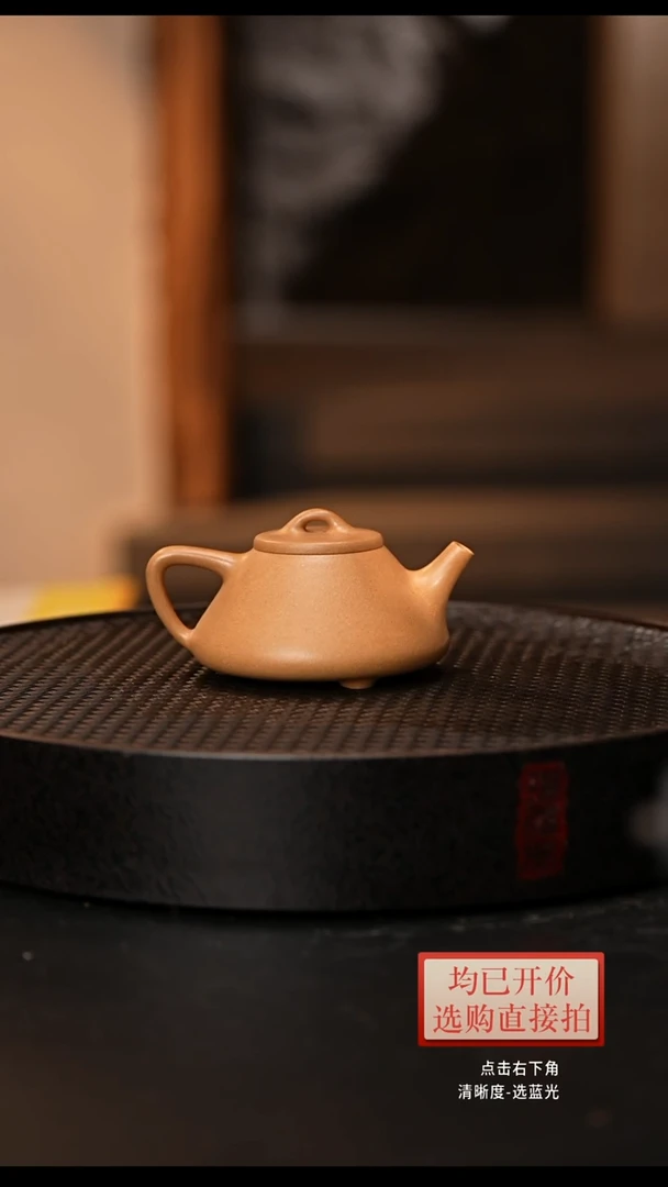 茶壶紫砂子冶石瓢 160cc 黄金段 小