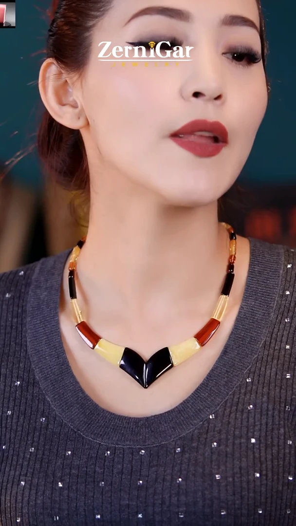 【闪购商品】琥珀颈饰未镶嵌天然琥珀项链