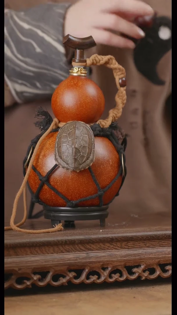 【闪购商品】183号精品天然大漆工艺防渗内胆酒葫芦~