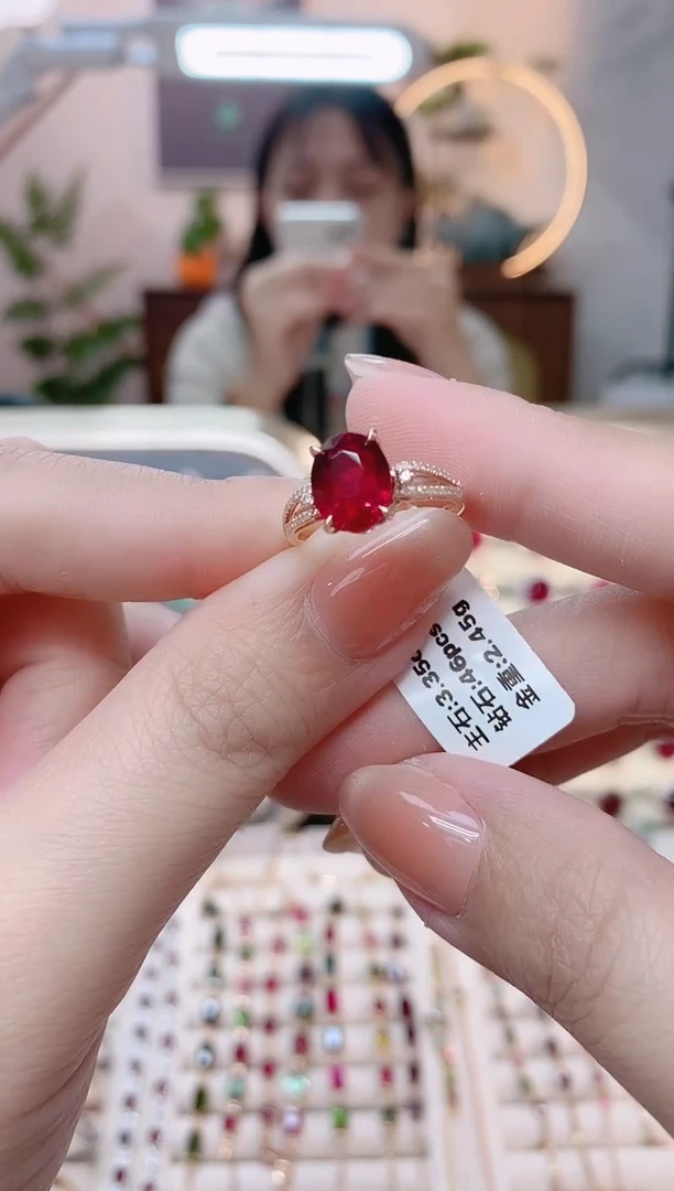 【闪购商品】碧玺18K金戒指18K金镶嵌1