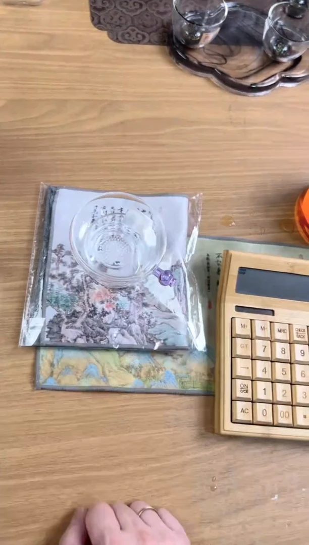 福容润茗茶滤浅紫色送茶巾一份