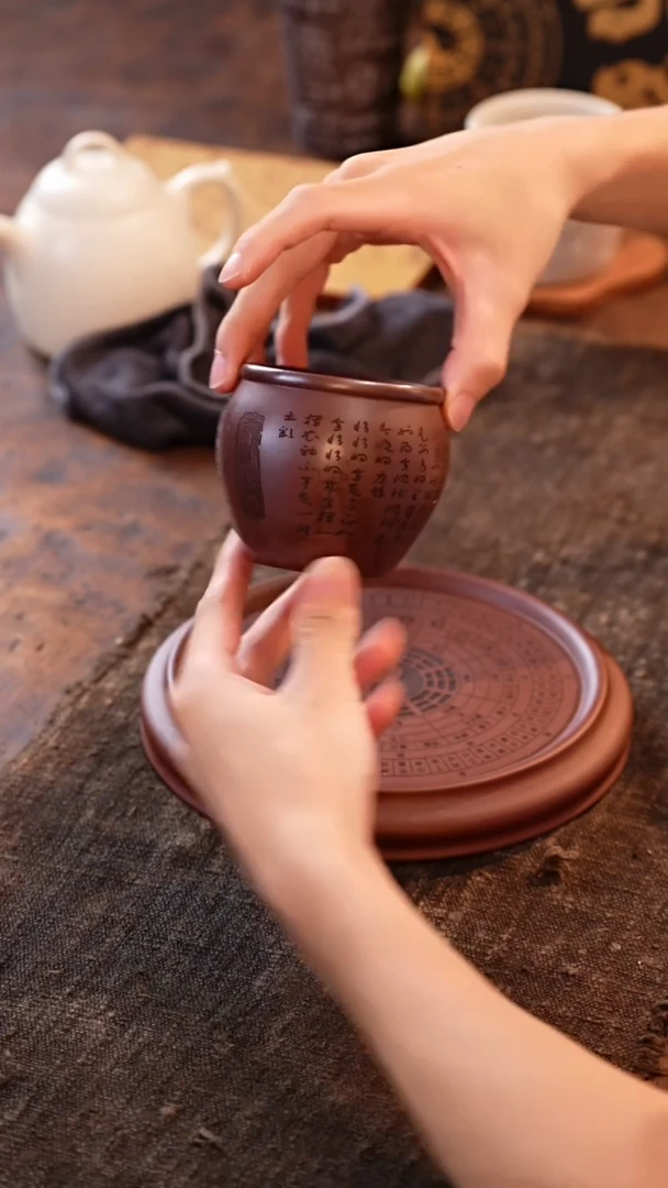 茶杯紫砂见素造器--再别康桥